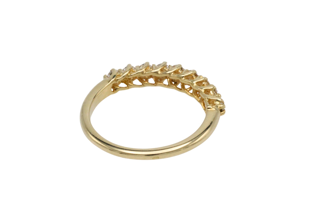 Diamond half eternity band in 18 carat gold-Vintage Rings-The Antique Ring Shop