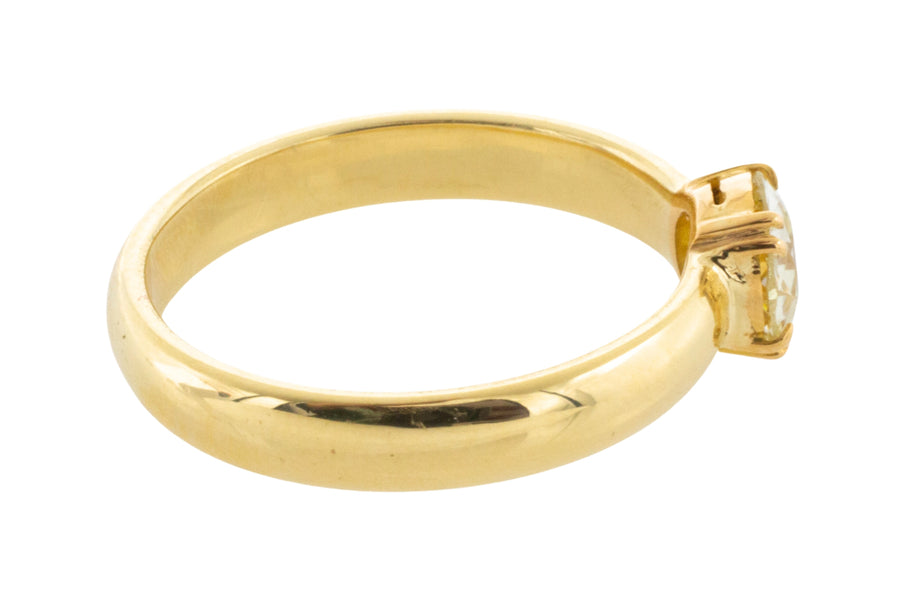 Old cut diamond solitaire ring in 18 carat gold-engagement rings-The Antique Ring Shop