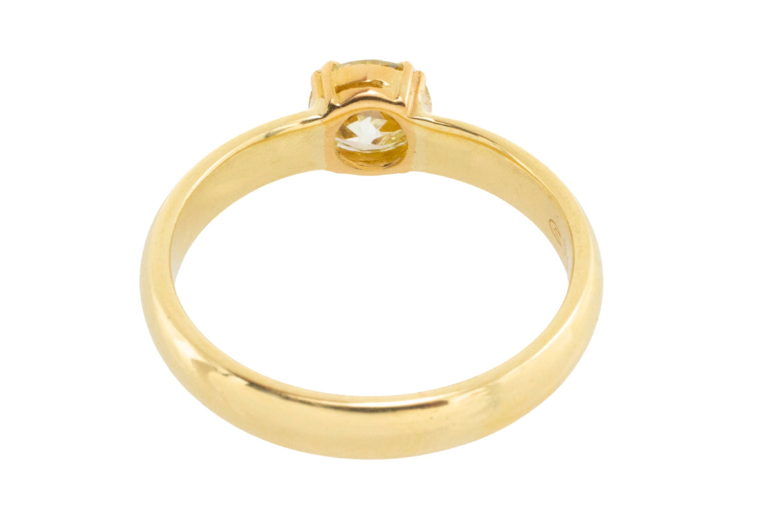 Old cut diamond solitaire ring in 18 carat gold-engagement rings-The Antique Ring Shop