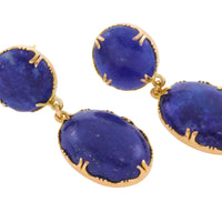 Lapiz pendant earring in 14 carat gold-Earrings-The Antique Ring Shop