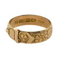 Late Victorian buckle ring in 18 carat gold from 1901-Antique rings-The Antique Ring Shop