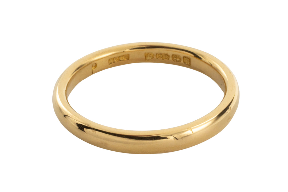 22 carat gold wedding band from 1926-wedding rings-The Antique Ring Shop