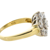 Vintage diamond cluster ring in 18 carat gold-engagement rings-The Antique Ring Shop