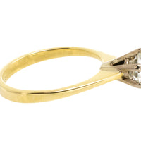 Vintage .85 carat brilliant cut diamond solitaire ring-engagement rings-The Antique Ring Shop