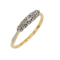 Vintage platinum and gold diamond ring-Vintage Rings-The Antique Ring Shop