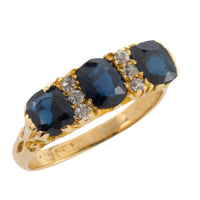 Edwardian sapphire and diamond ring-Antique rings-The Antique Ring Shop