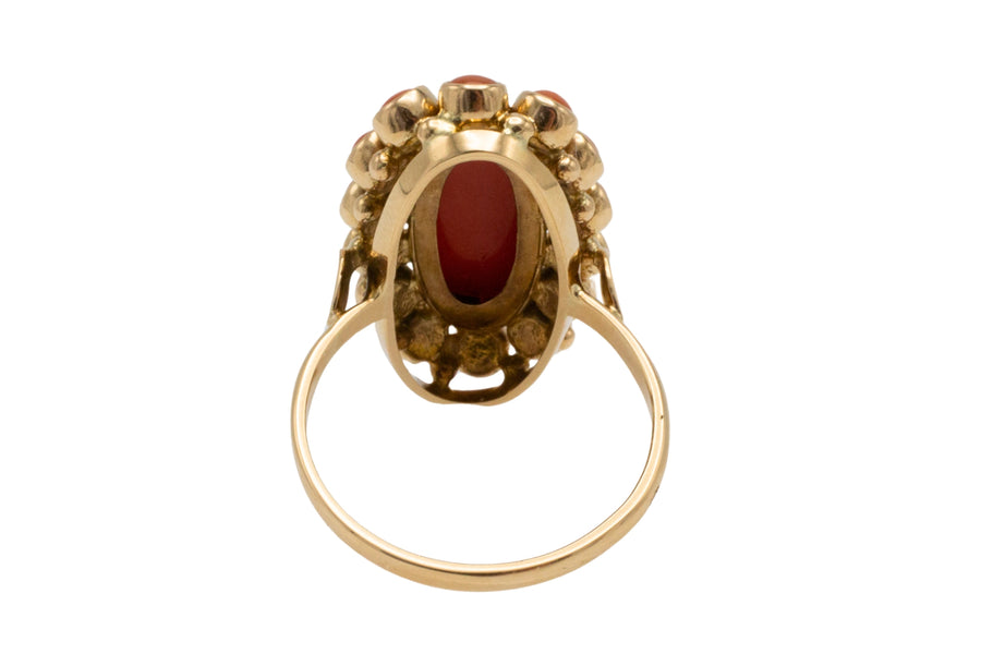 Vintage cabochon cluster ring-Vintage Rings-The Antique Ring Shop