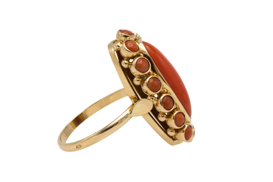 Vintage cabochon cluster ring-Vintage Rings-The Antique Ring Shop
