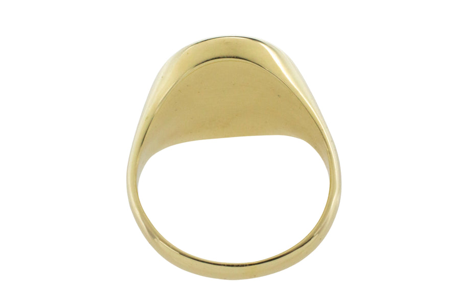 Vintage signet intaglio ring in 14 carat gold-mens rings-The Antique Ring Shop