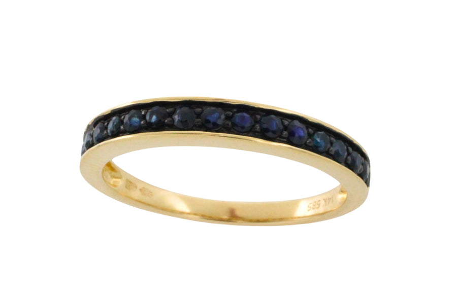 Sapphire half eternity band-Vintage Rings-The Antique Ring Shop