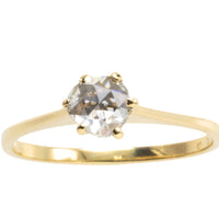 Rose diamond solitaire ring in 14 carat gold-engagement rings-The Antique Ring Shop