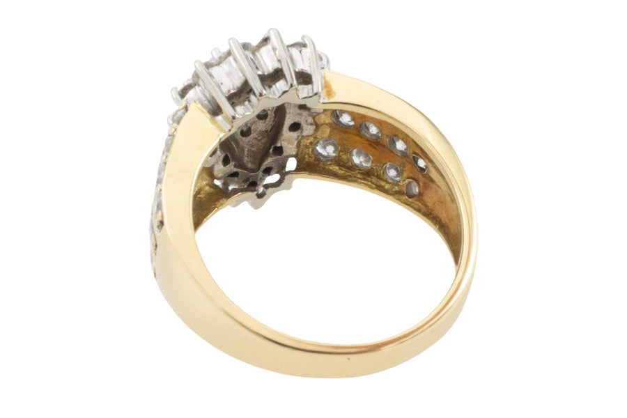 Vintage diamond ring in 18 carat gold-Vintage Rings-The Antique Ring Shop