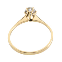 Rose diamond solitaire ring in 14 carat gold-engagement rings-The Antique Ring Shop