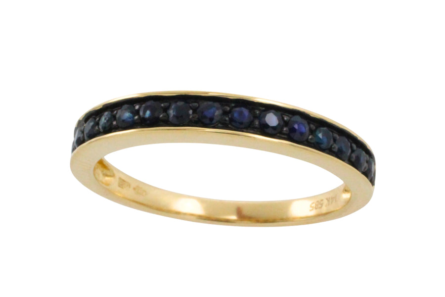 Sapphire half eternity band-Vintage Rings-The Antique Ring Shop