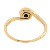 Vintage 14 carat rose diamond solitaire swirl ring
