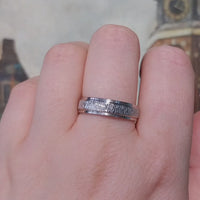 18 carat white gold band