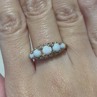 Vintage five stone opal ring