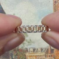 Watch band style ring in 14 carat gold