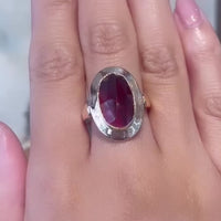 Vintage faceted garnet ring