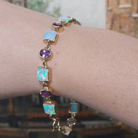 Opal and amethyst bracelet