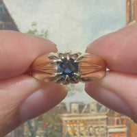 14 carat gold ring with sapphire