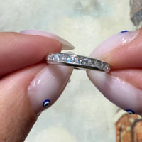 Platinum ring with diamonds