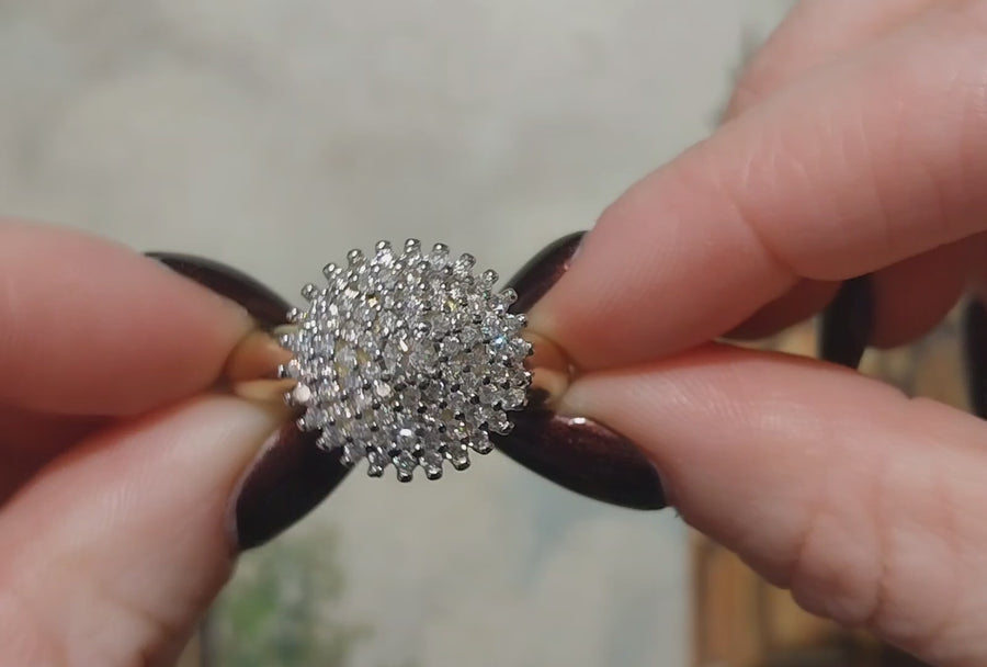 Diamond cluster ring in 14 carat gold