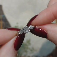 Vintage three stone diamond ring