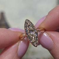 Antique rose diamond marquise ring