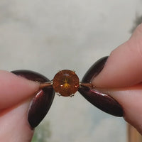 Madeira citrine solitaire ring