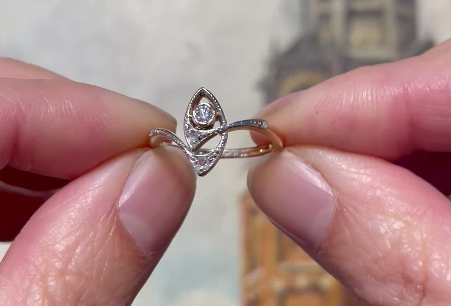 Vintage Art Nouveau style diamond ring