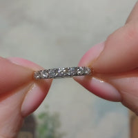 Seven stone diamond ring in 14 carat gold