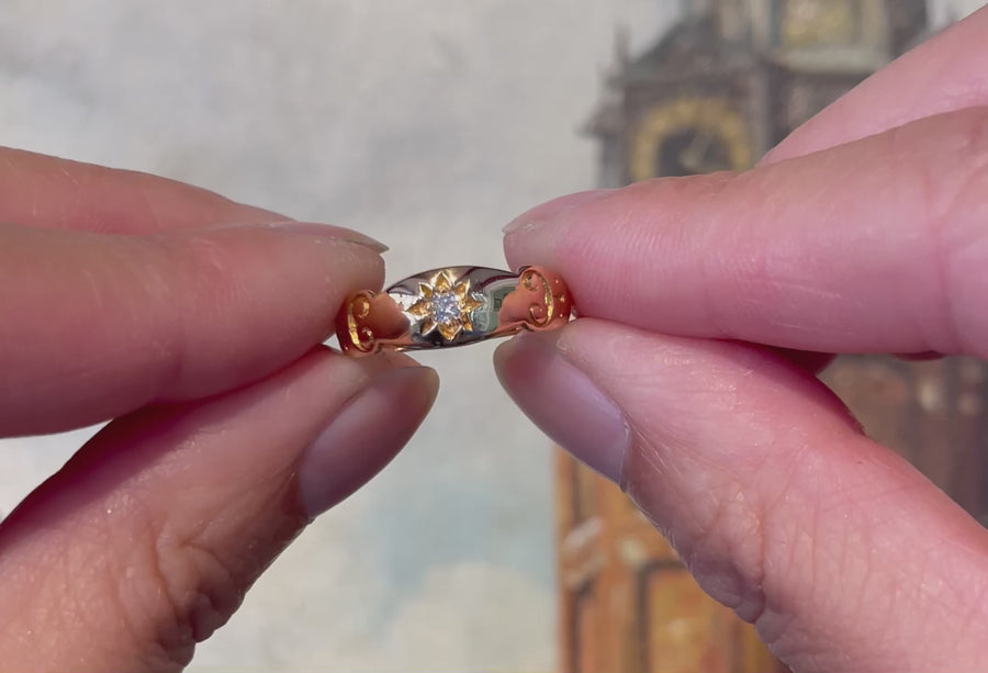 Single stone gypsy ring from 1905