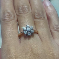 Vintage diamond cluster ring