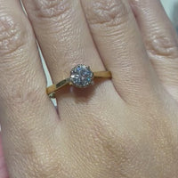 Vintage .65 carat brilliant cut diamond solitaire ring