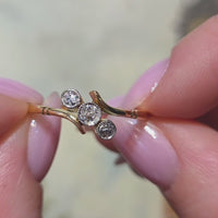 Edwardiaanse oud geslepen diamanten ring