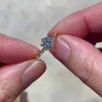 Vintage .85 carat brilliant cut diamond solitaire ring