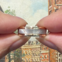 Yellow and white gold wedding band