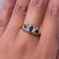 Sapphire and diamond ring from 1920