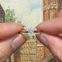 Diamond solitaire ring in 14 carat gold