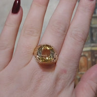 Vintage citrine ring in 14 carat gold