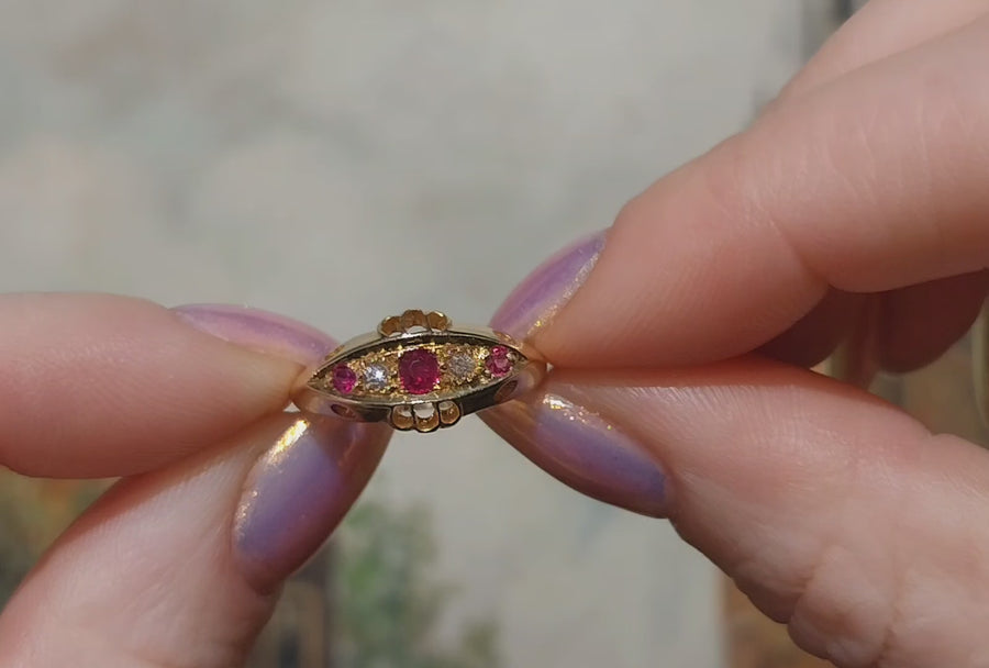 Ruby and diamond ring from 1918