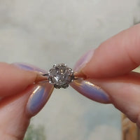 Rose diamond ring in 14 carat gold