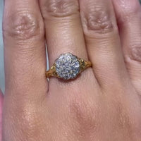 Victorian diamond cluster ring in 18 carat gold