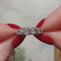 Victorian five stone old European cut diamond ring