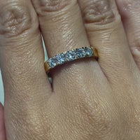 Five stone diamond row ring