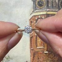 Edwardian old cut diamond solitaire ring
