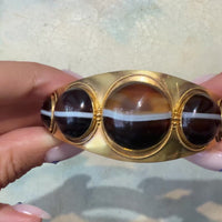 Victoriaanse armband met agaat van 15 karaat goud