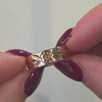 Vintage ring met bloemmotief