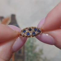 Edwardiaanse ring met saffier en diamant uit 1905